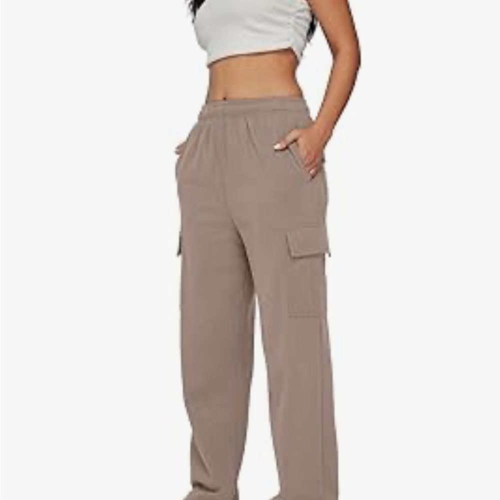 Women's Casual Tan Joggers - Picture 3 of 6